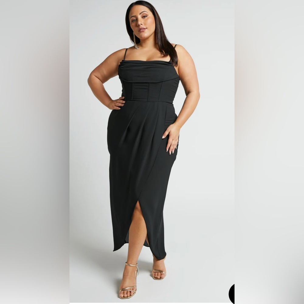 Showpo Andrina Midi Dress Black